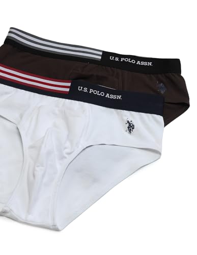 Image of U.S. Polo ASSN. Mens OEB02 Elasticized Waist Underwear Briefs - Pack of 2