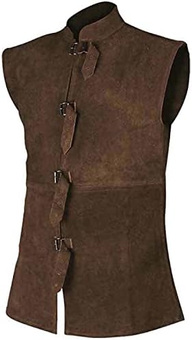 Costume Viking Pirate Gilet Médiéval Homme Foweknow - Cuir Patchwork, Style Viking Renaissance Cosplay Gilet Cuir Medieval Viking Pirate Cosplay Patchwork Costume Viking Pirate Gilet Médiéval Homme Foweknow - Cuir Patchwork, Style Viking Renaissance Cosplay Gilet Cuir Medieval Viking Pirate Cosplay Patchwork