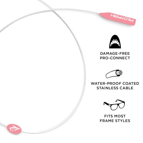Image of Pilotfish Wire Sunglasses Strap, No-Tail Eyewear Retainer for Glasses, Secure Eyeglass Holder for Sports and Outdoors
