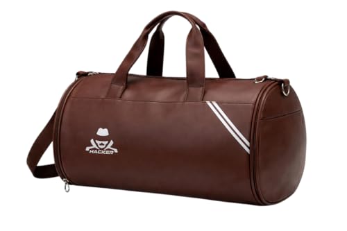 Image of Gym Bag for Men & Women | Duffel Bag for Travelling | Unisex Duffel Bag for Travel Adjustable for Shoes Towel Duffel Sports Bag Brown Color 30Ltr