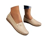 Orthopedic Shoes for Women,Women's Zapatos ortopédicos para Mujer,Orthopedic Leather Loafers,Lightweight Slip on Flat-Soled Casual with Flower Anti-Slip Rubber Sole