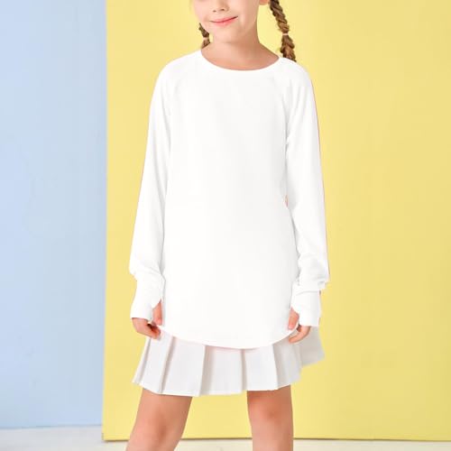 Long Sleeve Shirt Girls Oversized Crewneck Tops Loose Basic Solid Lounge Clothes Soft and Comfy for Teen Girls Youth3