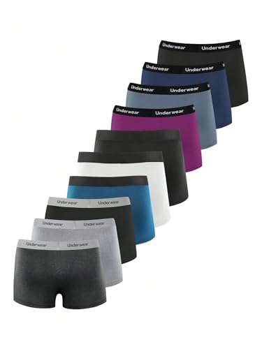 SOLY HUX Men's Boxer Briefs 10 Piece Letter Print Soft Comfortable Underwear2