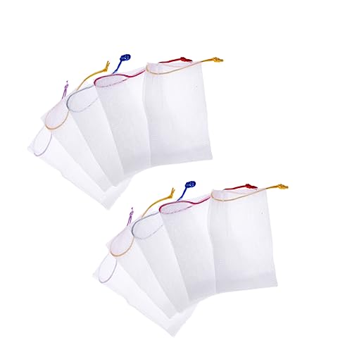 Ipetboom 20Piezas Bolsa De Malla De Jabón Para Limpieza Facial y Corporal Con Cierre Color Aleatorio Para Almacenamiento
