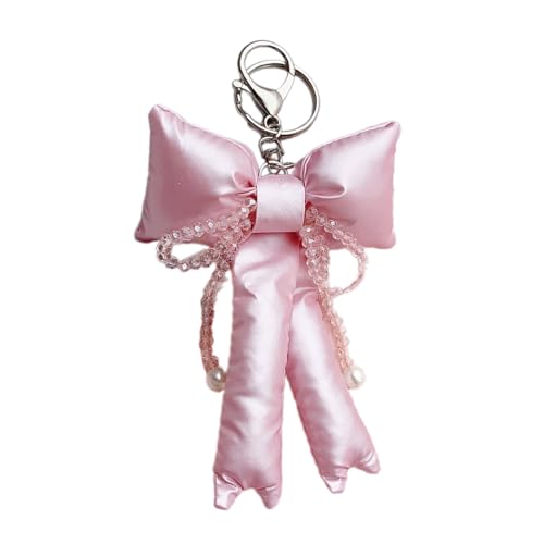 NUEAYMS Llavero colgante, elegante llavero con cuentas para teléfono, llavero único, acolchado con lazo, accesorio para bolso, mochila y bolso