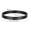 MILAKOO Roman Numeral Bangle Bracelet 8mm Black Plated Classic Cuff for Men Jewerly Accessory #2