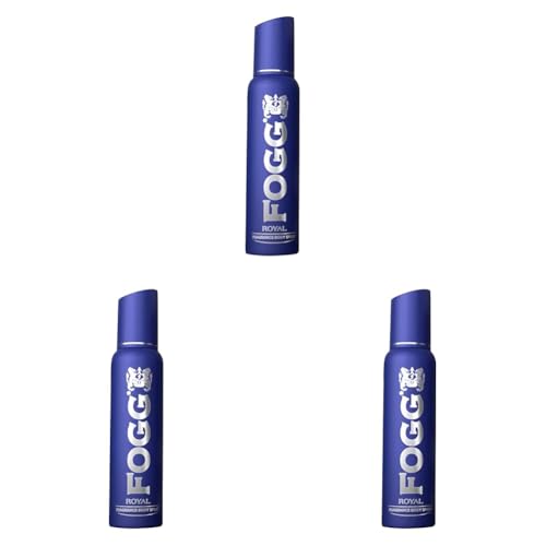 Image of Fogg Royal No Gas Deodorant for Men, Long-lasting Perfume Body Spray, 150 ml (Pack of 3)