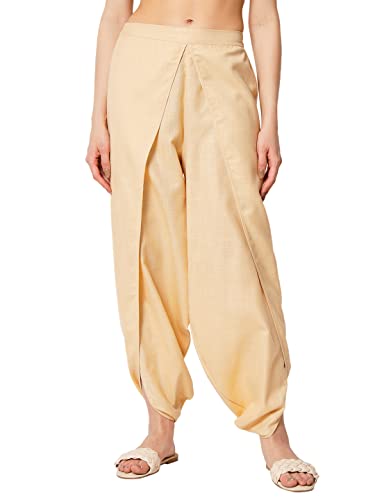 9rasa Women's Cotton Solid Harem Dhoti Pants for Casual FusionWear Workwear