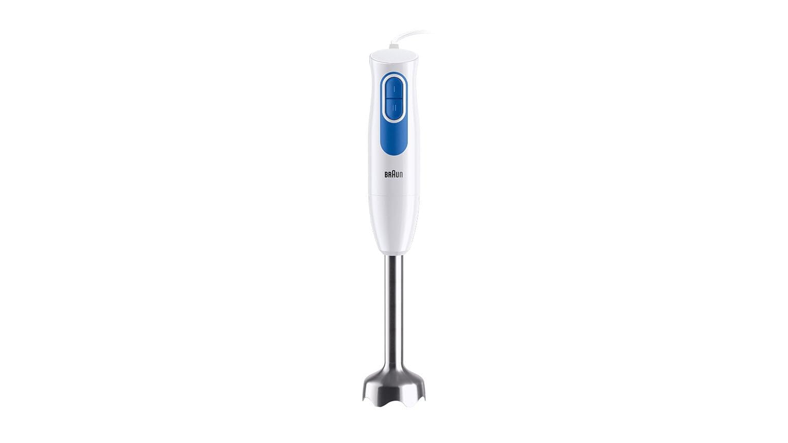 Braun MultiQuick 2 MQ20236MWH blender nurkowy z systemem EasyTwist, blender do sosów i smoothie, 2 prędkości, rozdrabniacz 500 ml i trzepaczka, 600 W, biały