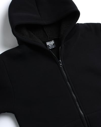 Quad Seven Boys Zip Up Hoodie - Cozy Sherpa-Lined Fleece Zip Up Hoodie - Casual Hooded Sweatshirt for Boys (Sizes: 8-18)3