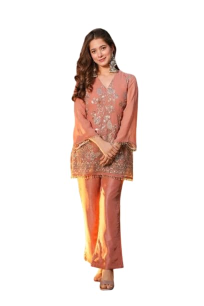 Women's Embroidered Kurta and Pant Set with Dupatta, Ethnic Wear, Three-Piece Kurta Set-picture-54