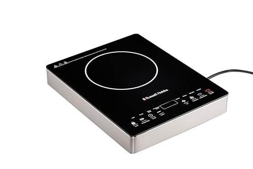 Image of Russell Hobbs 2000W Infrared Cooker with Digital Touch Control | LED Power Display, 8 Heat Levels up to 600C | 24-Hour Preset Timer & Safe Crystal Glass Surface, Overheat Protection | RAPIDO2000