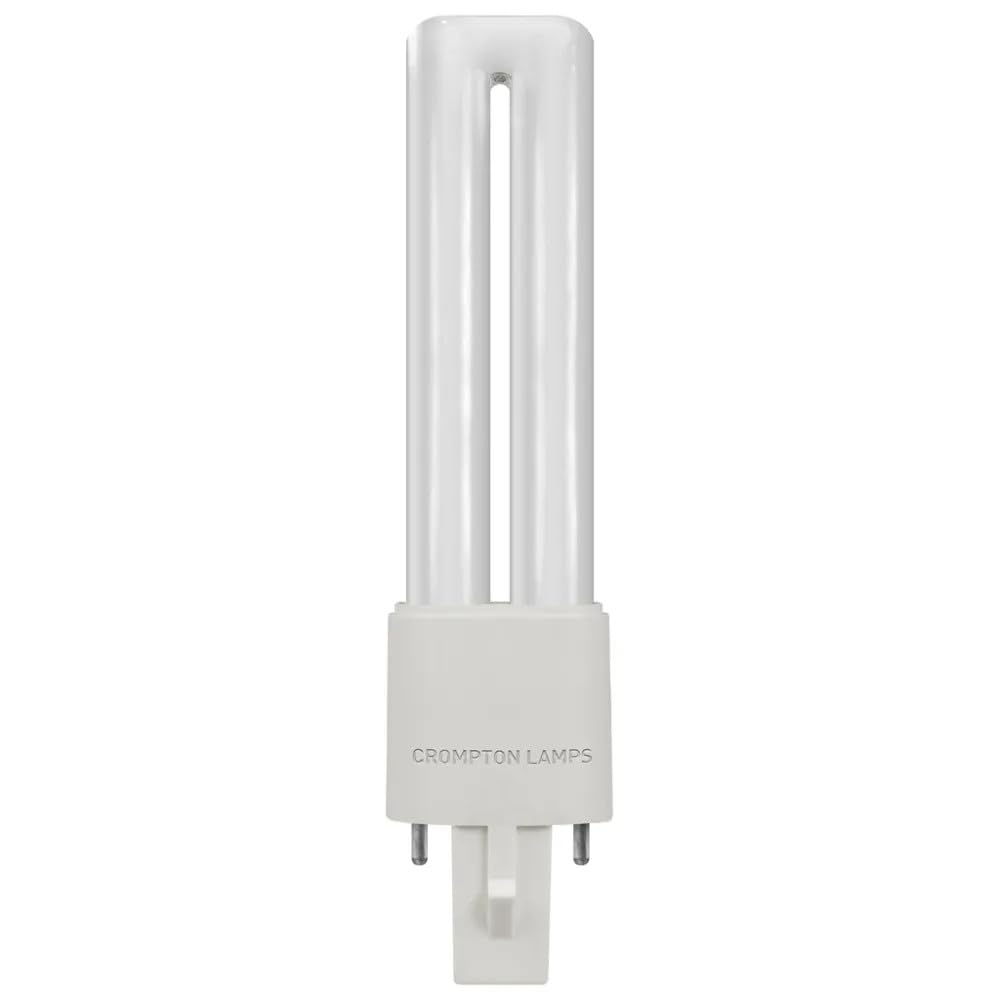 Crompton Lamps LED PLS 3W G23 Single Turn S-Type Direct to Mains (7W Equivalent) 3000K Warm White Opal 360lm 2-Pin Light Bulb