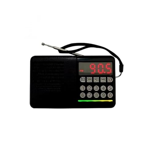 Rádio FM Retrô Bluetooth 3W de Potência Recarregável (Preto)