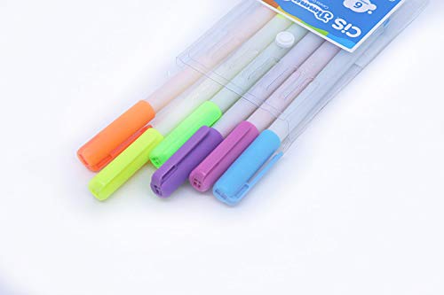 Caneta Gel 0.8mm JIMMY GEL, CIS, Estojo com 6 unidades Cores Pastéis, Multicor