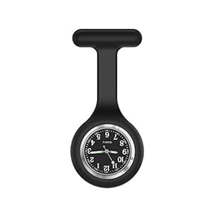 Nurse Watch Brooch, Silicone with Pin/Clip, Glow in Dark Design, Health Care Nurse Doctor Paramedic Medical Brooch Fob…