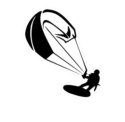 Kite Surfer - Pegatina para kitesurfer (20 x 17 cm)
