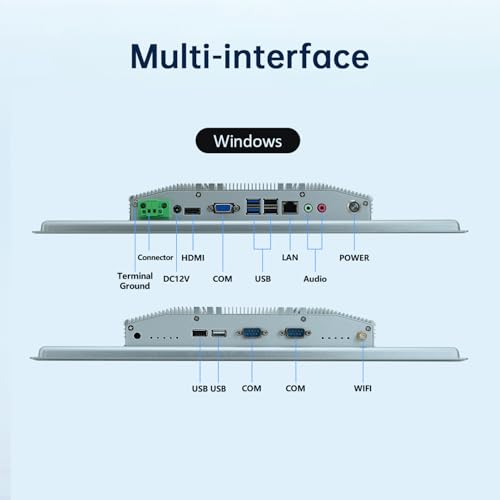 Image of 15.6-Inch Industrial Embedded Panel PC, Ratio 16:9 Multi-Touchscreen-Monitor,Industrial Touch Screen Panel Computer,WiFi & Built-in Speakers,IP65 Front,Win 10 I5 RAM 8G+256G SSD