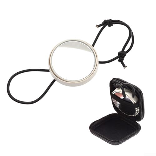Scuba Diving Wrist Mirror With Adjustable Strap For Safety And Equipment Inspection, Underwater Observation Tool Scuba Accessories, Underwater Mirror With Elastic Band(White)