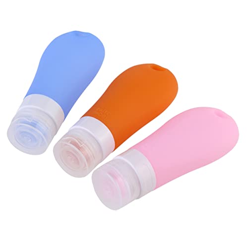 BIUDECO 3�p�b�N 90ml ���s�p���[�V�����{�g�� �V���R���� �l�ߑւ��\ �V�����v�[�e�� �R��h�~�L���b�v�J�b�v �z�e�����s�p �T�C�Y �����_��