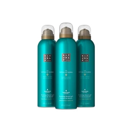 RITUALS The Ritual of Karma Value Pack con 3 Espumas – Geles con Aroma a Flor de Loto y Té Blanco, Gel Calmante, 3 x 200 ml