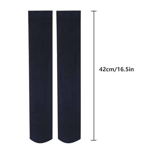 Bestjybt Women's Opaque Stretchy Nylon Knee High Stockings Trouser Socks 6 Pairs3