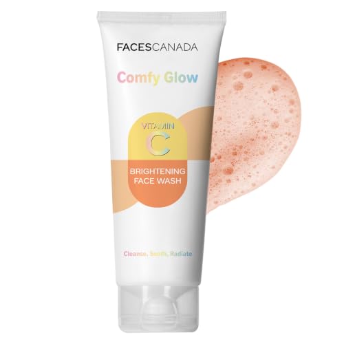 Image of FACES CANADA Comfy Glow Vitamin C Face Wash - 100ml | Brightening & Refreshing Daily Cleanser | Removes Dirt, Oil & Impurities | Gentle, Hydrating & Glow-Boosting Formula