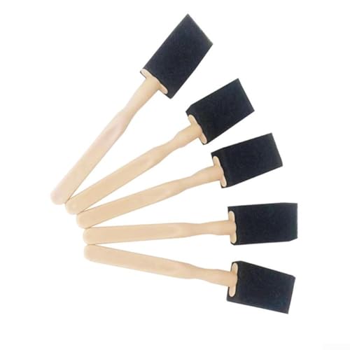 Honseadek Juego de cepillos de limpieza de ventilación de aire acondicionado de coche, 5 piezas de esponja y herramienta de detalles de madera para rejillas de ventilación interiores de automóviles