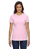 American Apparel Women's Fine Jersey Classic Short Sleeve Crewneck T-Shirt, Pink, X-Large