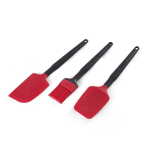 Farberware Spatula and Basting Brush Set, 3-Piece Kitchen Utensils Set with Spoon Spatula, Scraper Spatula, and Basting Brush - Dishwasher Safe Cooking and Baking Tools - image 1