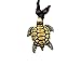 COLORFUL BLING 6Pcs Handmade Carved Sea Turtles Tortoises Pendant Necklaces Rope Chain Resin Beach Ocean Animals Necklace Jewelry for Mens-brown