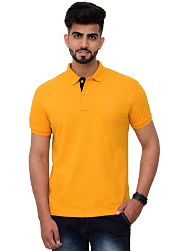 Image of 3BROS Men's Cotton Blend Half Sleeve Regular fit Comfortable Polo Neck T-Shirt (Pack of 1)