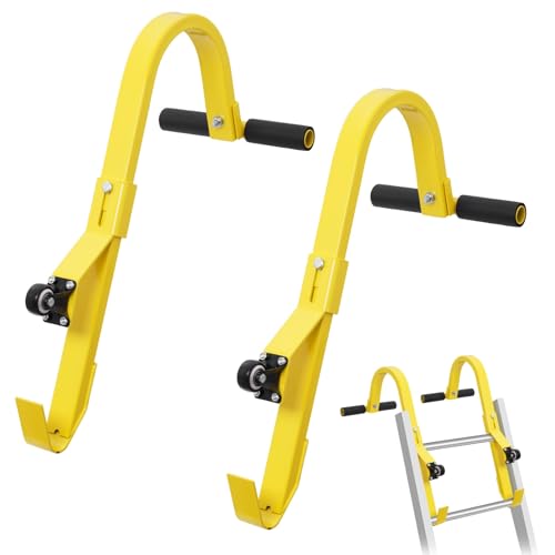 2 Stück Dachleiter,Leiterhalter,Leiterhaken für Dach,mit Rad,...