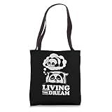 Living The Dream Tired Sleeping Panda Bear Dreamland Tote Bag