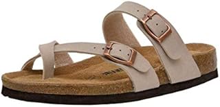 Women's Cushionaire Luna Cork footbed Sandal with +Comfort, STONE 8 W