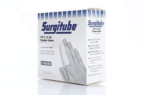 INTEGRA LIFESCIENCES SURGITUBE Tubular Bandages, Large Fingers Toes, Cotton, White, 7/8
