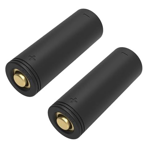 18650 to 21700 Battery Adapter, Converter Adapter for 21700 Flashlight Cases with Metal Contacts 18650 Sleeve Batteries Protective 21700 Battery Adaptor Holder Accessories (2 Battery Converters) Cover