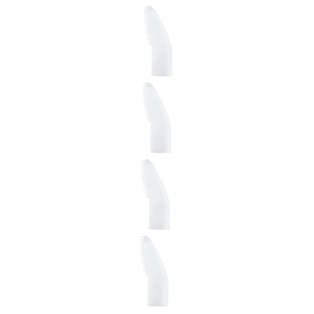 BESPORTBLE 4pièces Brosse à Dents Pour Chien Silicone Transparent Outil De Nettoyage Pour Animaux De Compagnie Facile à Utiliser Pour Hygiène Bucco- Chiens