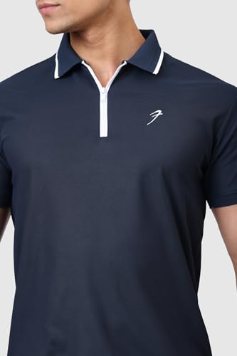 Image of FUAARK Men Stride Slim Fit Polo Tshirt in Premium Pique Fabric