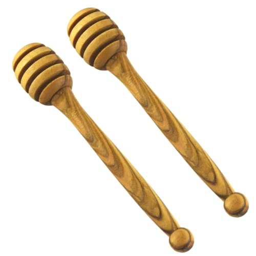 Gartiam Cuillère à miel en bois d'olivier naturel 14 cm - Fabrication artisanale - Un ou lot de deux (2) Cover