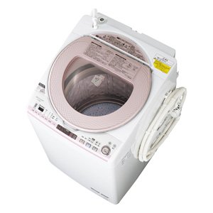 Amazon | シャープ 8.0kg 洗濯乾燥機 ピンク系SHARP スパイラル穴なし 