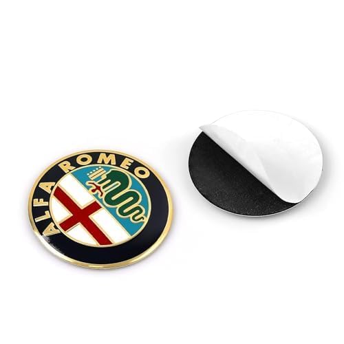 ✔Compatibilità Precisa: Questi adesivi per cerchi in lega per Alfa Romeo 159 147 Giulietta Stelvio 4C Mito 156 Giulia Sportiva 56MM si adattano perfettamente al centro della ruota, rinnovando l'estetica del veicolo con un tocco sportivo ed elegante