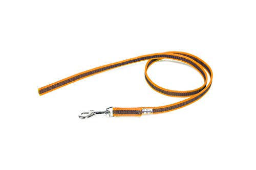 IDC Color & Gray gumierte Leine, 14 mm x 1 m ohne Schlaufe, Orange-Grau