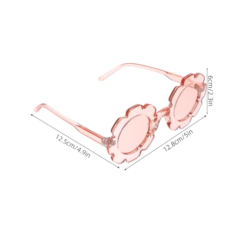 GALPADA 1pc Sunflower Glasses for Adult Flower Sunglasses Floral Party Sunglasses Funny Party Photo Props Doll Eyeglasses Pink Small Flowers Child Personality4