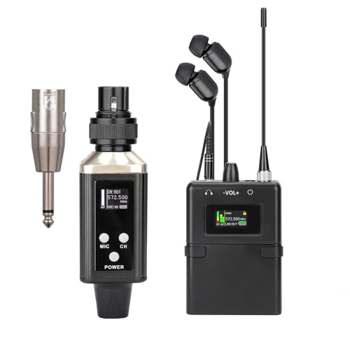 Portable UHF Wireless in-Ear Monitor (IEM) System - 16 Ch Beltpac...