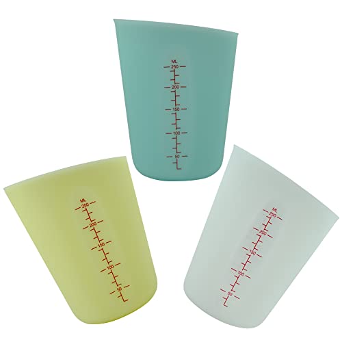 Set 3 vasos medidores silicona 250 ml miniatura 1