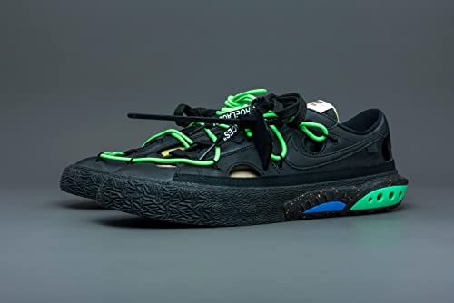 Nike Nike Mens Blazer Low DH7863 001 Off-White - Black/Electro Green - Size 6.5