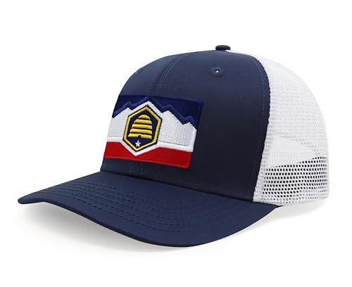 Image of International Tie State Hat for Men and Women, Adjustable Snapback Trucker Baseball Cap with Embroidered Patch