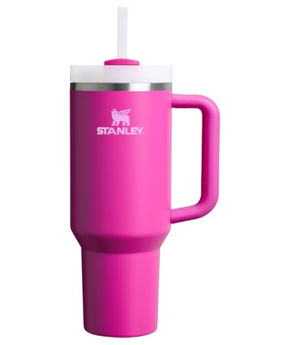 Image of STANLEY Quencher H2.0 Tumbler with Handle and Straw 40 oz | Flowstate 3-Position Lid | Cup Holder Compatible for Travel | Insulated Stainless Steel Cup | BPA-Free | Violet Blossom