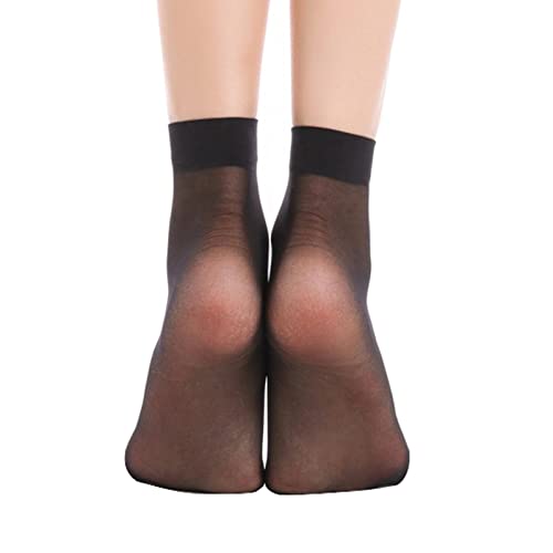 YAGAXI Women's Everyday Sheer Ankle Nylon pop socks - 12 Pack 20D Reinforced Toe with Comfort Top Hosiery